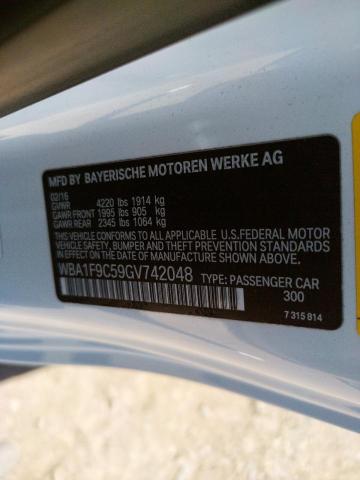 Photo 10 from auction – 2016 BMW 228 I SULE with VIN WBA1F9C59GV742048