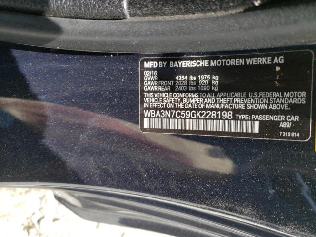 Photo 10 from auction – 2016 BMW 428 I with VIN WBA3N7C59GK228198