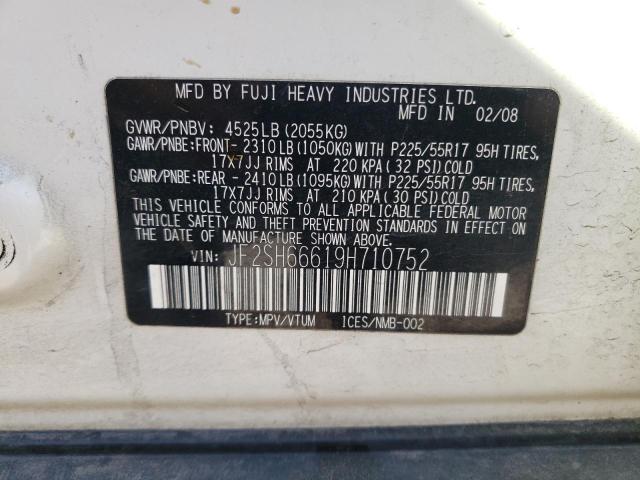 Photo 10 from auction – 2009 SUBARU FORESTER 2 with VIN JF2SH66619H710752