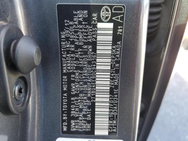 Photo 10 from auction – 2013 TOYOTA COROLLA BA with VIN 2T1BU4EE9DC943167