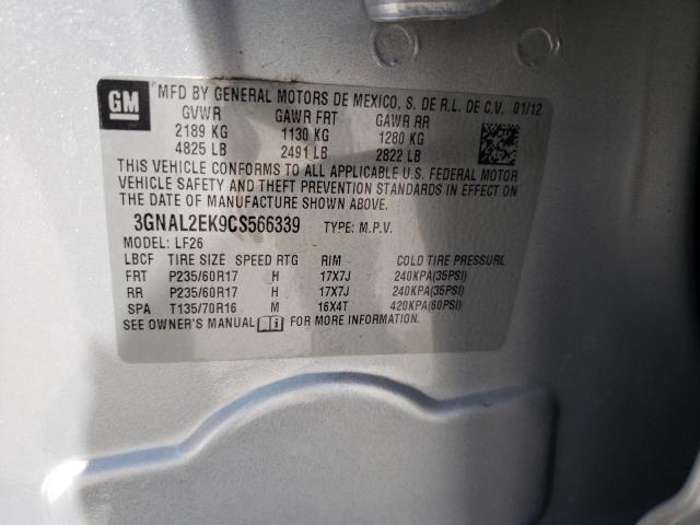 Photo 10 from auction – 2012 CHEVROLET CAPTIVA SP with VIN 3GNAL2EK9CS566339