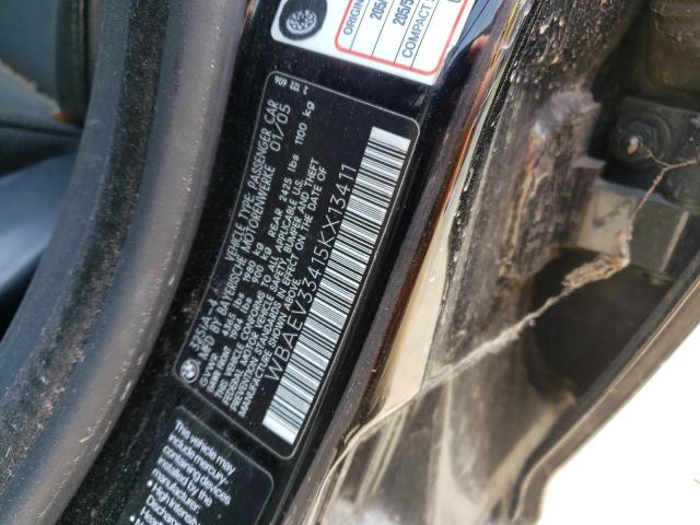 Photo 10 from auction – 2005 BMW 325 I with VIN WBAEV33415KX13411