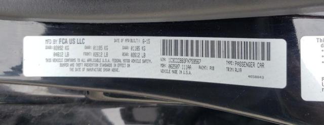 Photo 10 from auction – 2015 CHRYSLER 200 S with VIN 1C3CCCBB3FN759567
