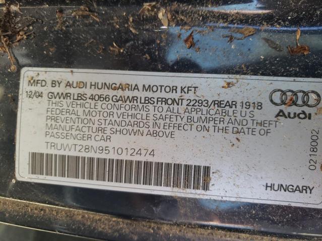 صورة رقم 10 من المزاد - 2004 AUDI TT QUATTRO مع VIN TRUWT28N951012474