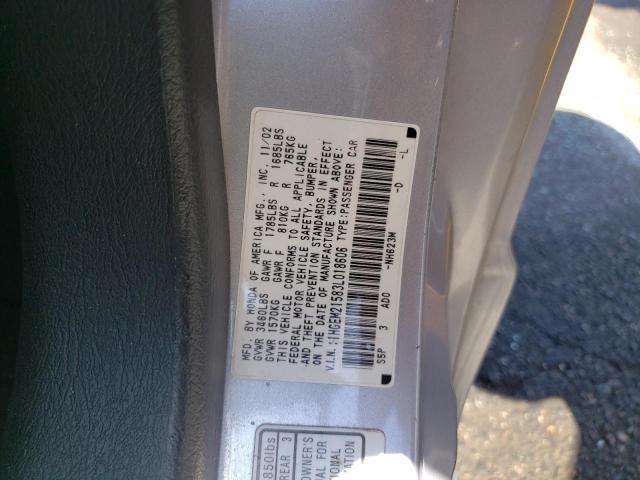Photo 10 from auction – 2003 HONDA CIVIC LX with VIN 1HGEM21583L018606