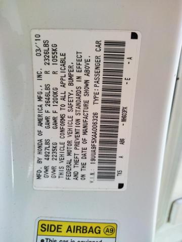 Photo 10 from auction – 2010 ACURA TL with VIN 19UUA9F5XAA006326