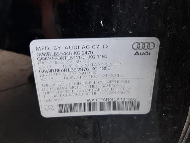 Photo 10 from auction – 2012 AUDI Q5 PREMIUM with VIN WA1CFAFP4CA131592