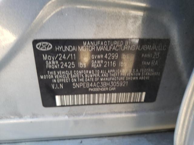 Photo 10 from auction – 2011 HYUNDAI SONATA GLS with VIN 5NPEB4AC3BH305921