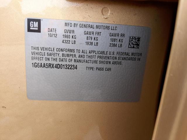 Photo 10 from auction – 2013 CADILLAC ATS with VIN 1G6AA5RX4D0132234