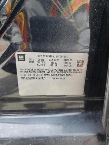 Photo 10 from auction – 2015 CHEVROLET SONIC LT with VIN 1G1JC5SH0F4127031