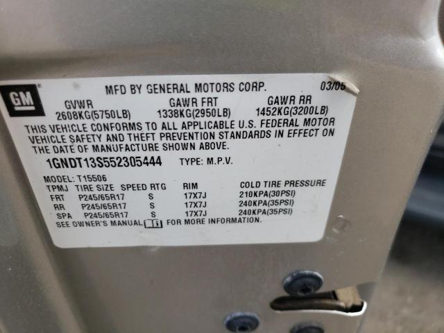 Photo 10 from auction – 2005 CHEVROLET TRAILBLAZE with VIN 1GNDT13S552305444