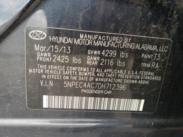 Photo 10 from auction – 2013 HYUNDAI SONATA SE with VIN 5NPEC4AC7DH712396