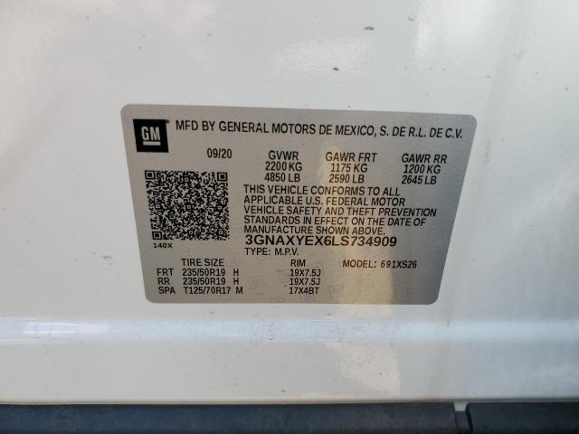 Photo 10 from auction – 2020 CHEVROLET EQUINOX PR with VIN 3GNAXYEX6LS734909
