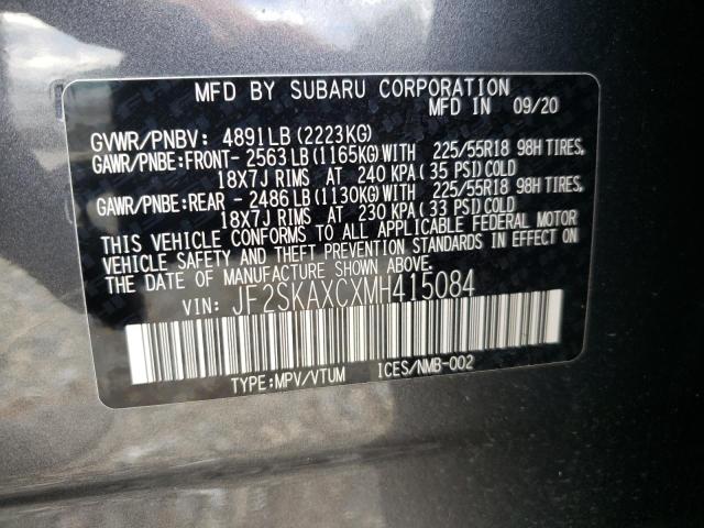 Photo 10 from auction – 2021 SUBARU FORESTER T with VIN JF2SKAXCXMH415084