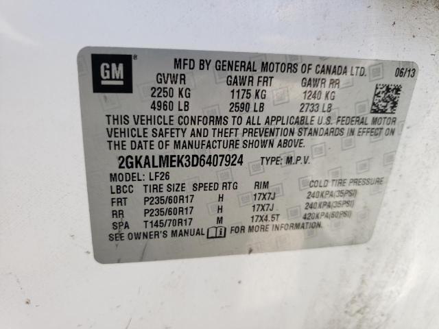 Foto 10 de la subasta – 2013 GMC TERRAIN SL con VIN 2GKALMEK3D6407924