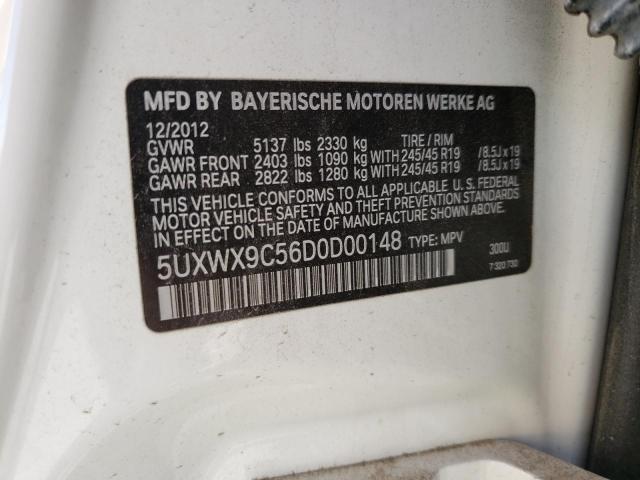 Photo 10 from auction – 2013 BMW X3 XDRIVE2 with VIN 5UXWX9C56D0D00148