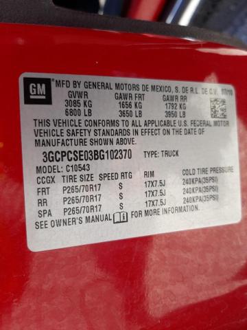 Photo 10 from auction – 2011 CHEVROLET SILVERADO with VIN 3GCPCSE03BG102370