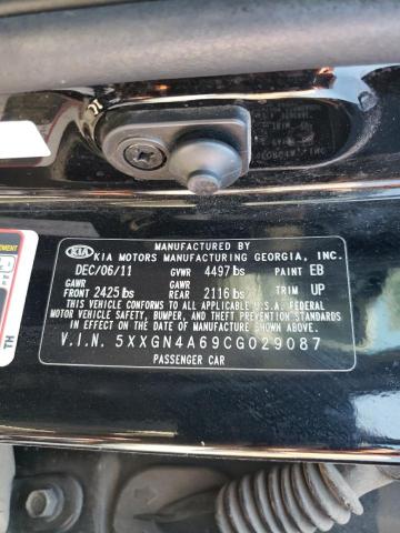 Photo 10 from auction – 2012 KIA OPTIMA EX with VIN 5XXGN4A69CG029087