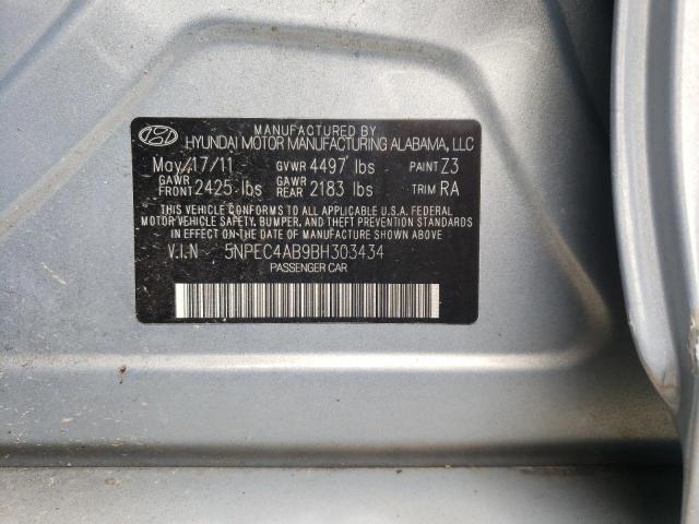 Photo 10 from auction – 2011 HYUNDAI SONATA SE with VIN 5NPEC4AB9BH303434