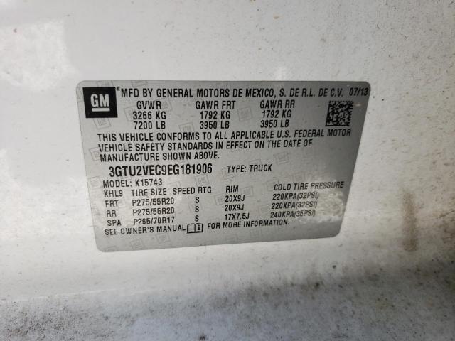 Photo 10 from auction – 2014 GMC SIERRA K15 with VIN 3GTU2VEC9EG181906