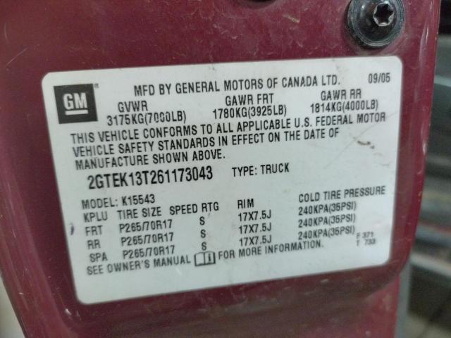 Photo 10 from auction – 2006 GMC NEW SIERRA with VIN 2GTEK13T261173043