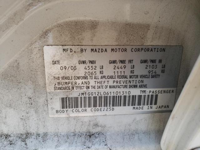 Photo 10 from auction – 2006 MAZDA SPEED 6 with VIN JM1GG12L061101310