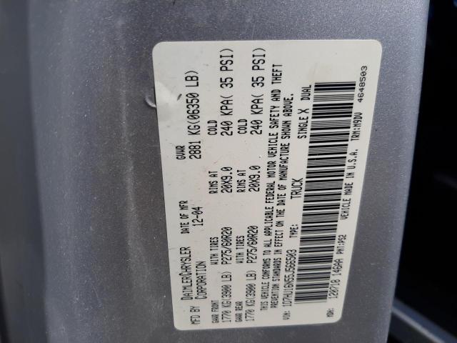 Photo 10 from auction – 2005 DODGE RAM 1500 S with VIN 1D7HU16N55J566503