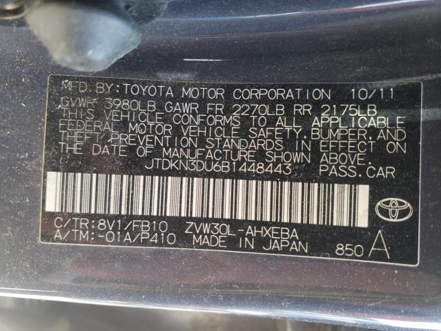 Photo 10 from auction – 2011 TOYOTA PRIUS with VIN JTDKN3DU6B1448443