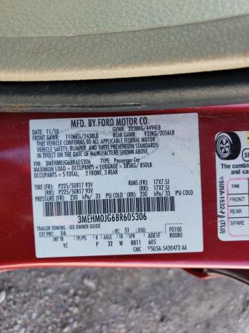 Photo 10 from auction – 2011 MERCURY MILAN PREM with VIN 3MEHM0JG6BR605306
