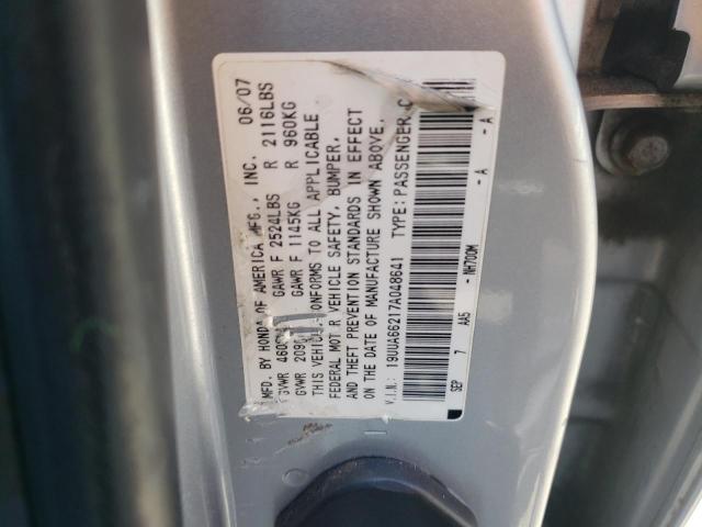 Photo 10 from auction – 2007 ACURA TL with VIN 19UUA66217A048641
