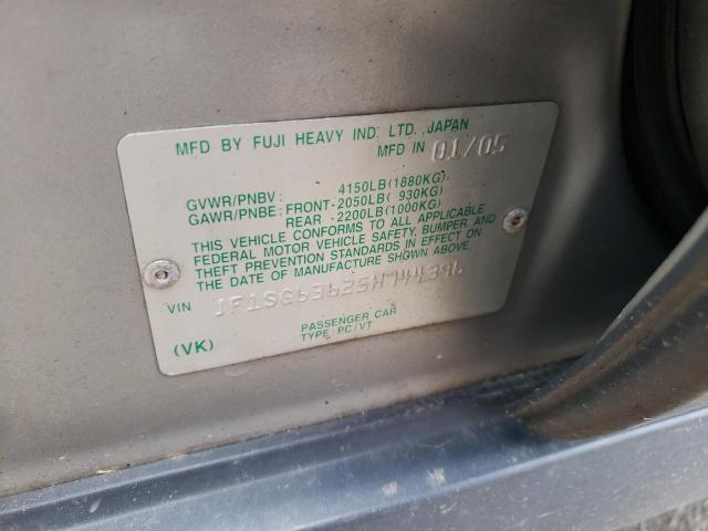 Photo 10 from auction – 2005 SUBARU FORESTER with VIN JF1SG63625H744396
