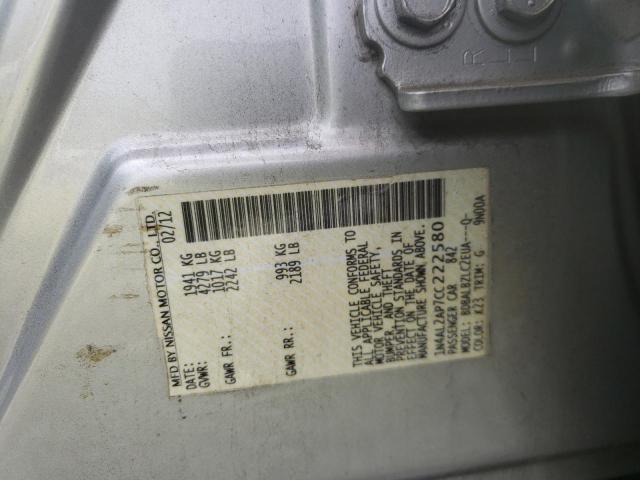 Фото 10 с аукциона – 2012 NISSAN ALTIMA BAS с VIN 1N4AL2AP7CC222580