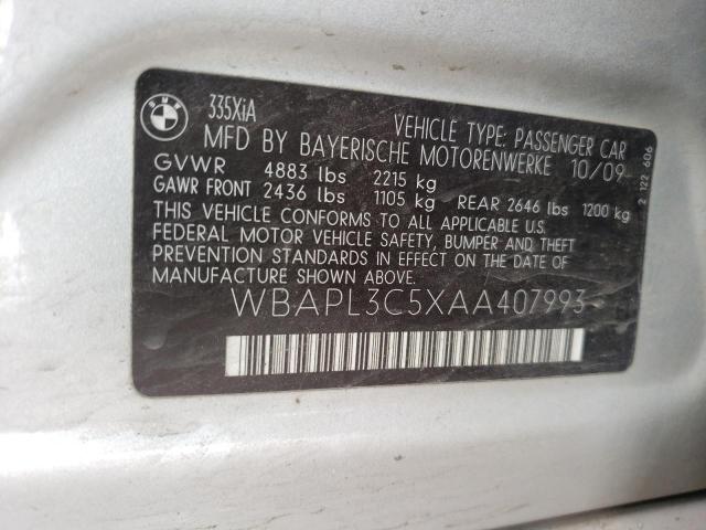 Photo 10 from auction – 2010 BMW 335 XI with VIN WBAPL3C5XAA407993