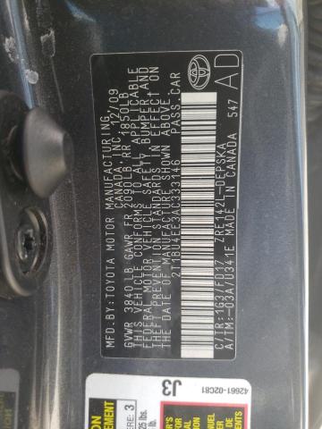 Zdjęcie 10 z aukcji – 2010 TOYOTA COROLLA BA z VIN 2T1BU4EE3AC333146