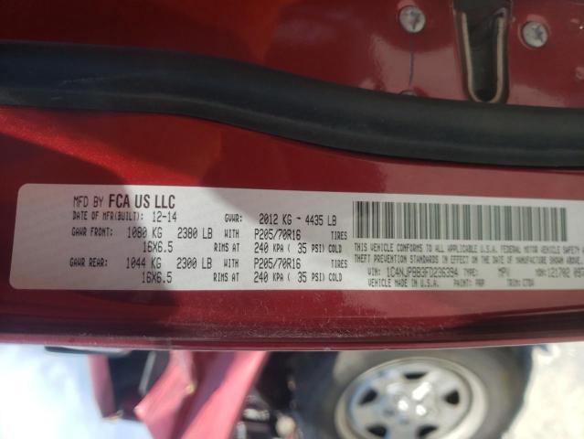 Photo 10 from auction – 2015 JEEP PATRIOT SP with VIN 1C4NJPBB3FD236394