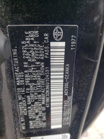 Foto 10 de la subasta – 2006 TOYOTA CAMRY con VIN 4T1BE32K96U104591