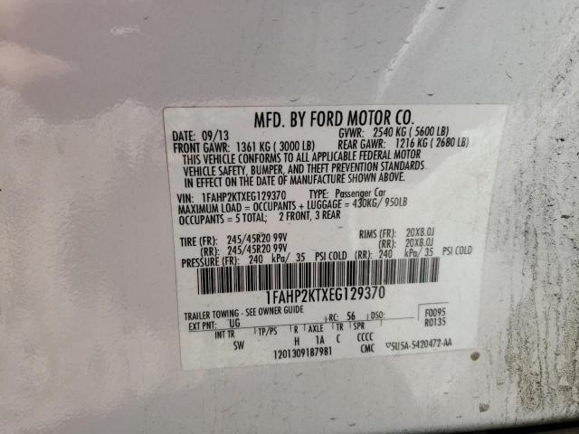 Photo 10 from auction – 2014 FORD TAURUS SHO with VIN 1FAHP2KTXEG129370