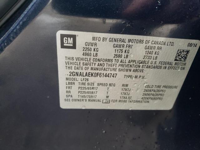 Photo 10 from auction – 2015 CHEVROLET EQUINOX LS with VIN 2GNALAEK0F6144747