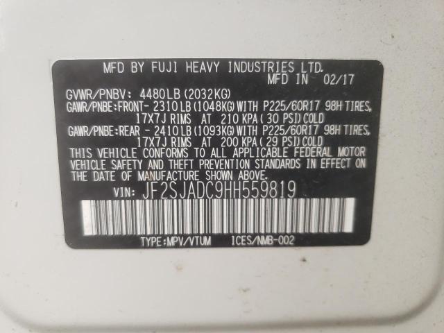 Photo 10 from auction – 2017 SUBARU FORESTER 2 with VIN JF2SJADC9HH559819