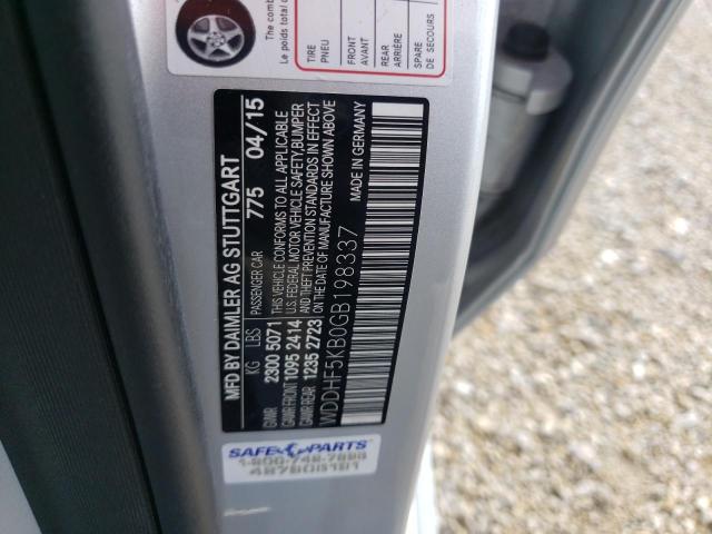 Photo 10 from auction – 2016 MERCEDES-BENZ E 350 with VIN WDDHF5KB0GB198337