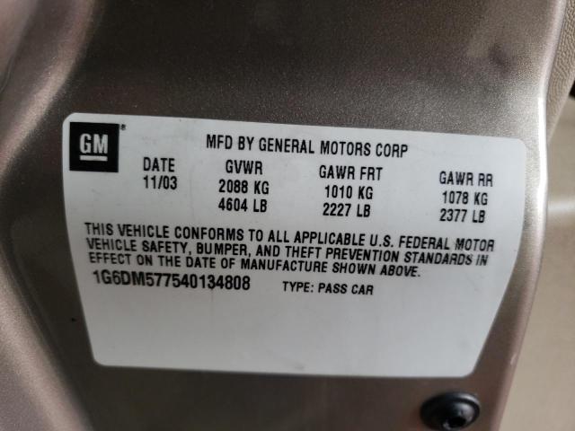 Photo 10 from auction – 2004 CADILLAC CTS with VIN 1G6DM577540134808