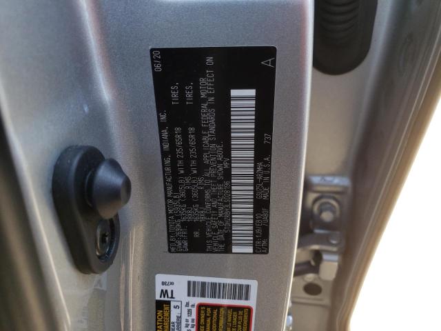 Photo 10 from auction – 2020 TOYOTA HIGHLANDER with VIN 5TDHZRBH3LS028196