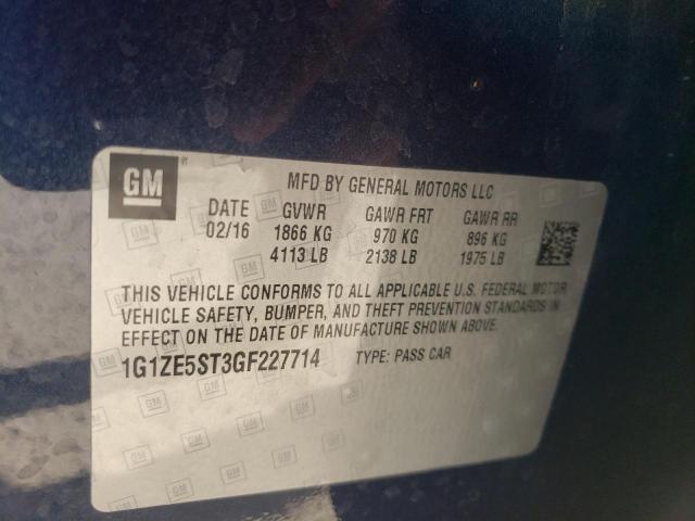 Photo 10 from auction – 2016 CHEVROLET MALIBU LT with VIN 1G1ZE5ST3GF227714