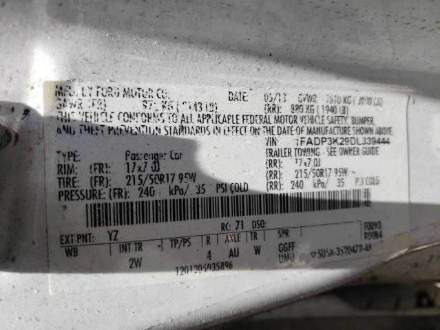 Photo 10 from auction – 2013 FORD FOCUS SE with VIN 1FADP3K29DL339444