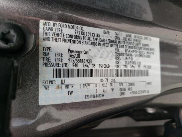 Photo 10 from auction – 2012 FORD FOCUS SEL with VIN 1FAHP3H22CL186218