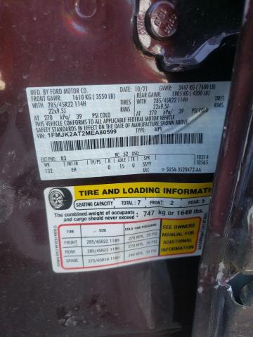 Photo 10 from auction – 2021 FORD EXPEDITION with VIN 1FMJK2AT2MEA80599