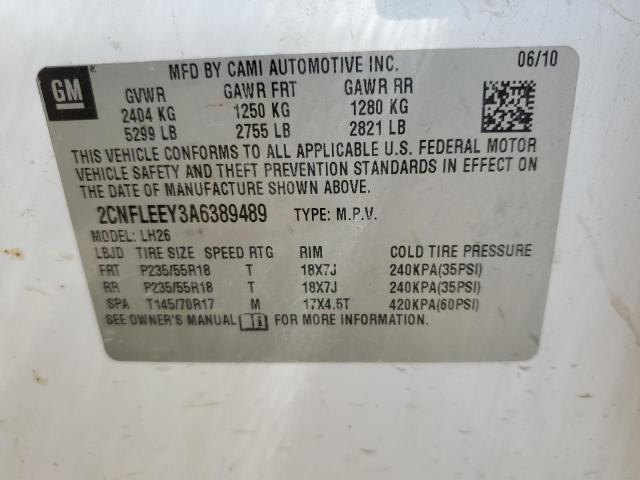 Photo 10 from auction – 2010 CHEVROLET EQUINOX LT with VIN 2CNFLEEY3A6389489
