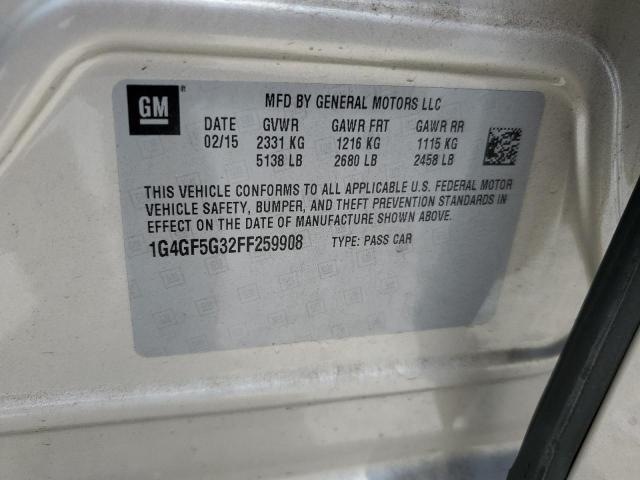 Photo 10 from auction – 2015 BUICK LACROSSE P with VIN 1G4GF5G32FF259908