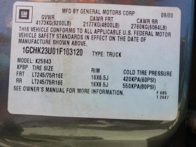 Photo 10 from auction – 2001 CHEVROLET SILVERADO with VIN 1GCHK23U01F103120