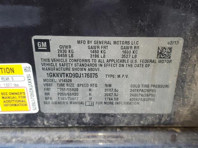 Photo 10 from auction – 2013 GMC ACADIA DEN with VIN 1GKKVTKD9DJ176075
